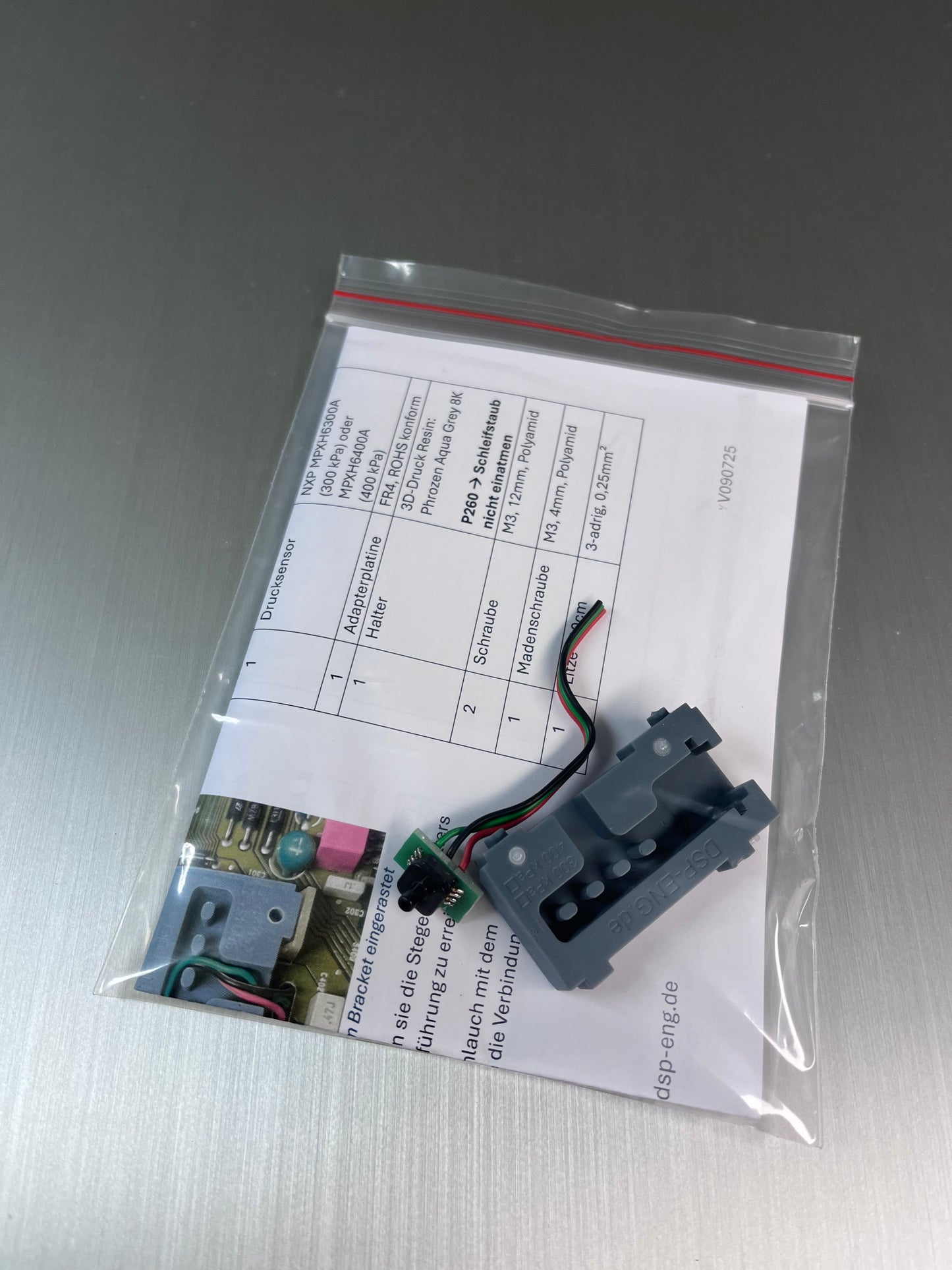 NXP MPXH6300/6400 Adapterplatine mit Halterung
